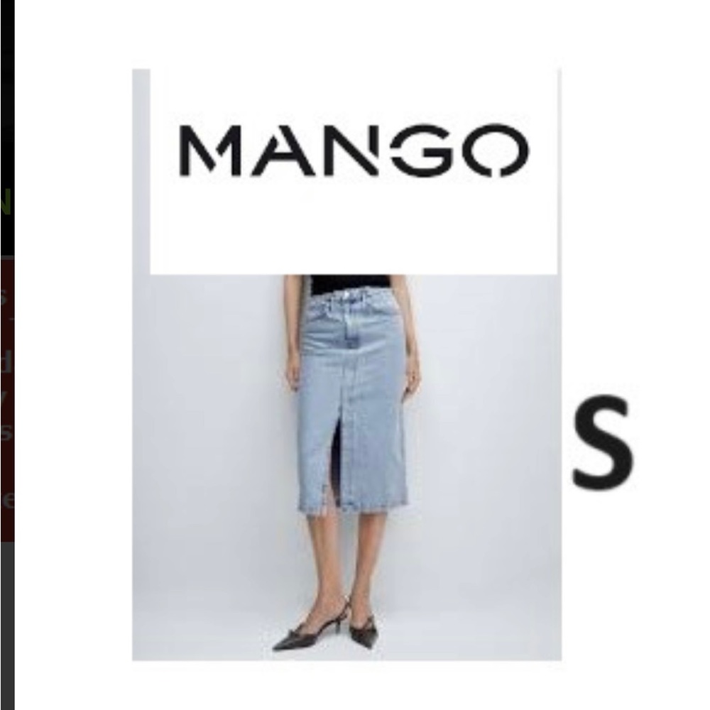 BNWT mango s midi jean skirt